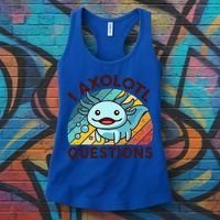 Funny I Axolotl Questions Retro Women's Tank Top thumb 3