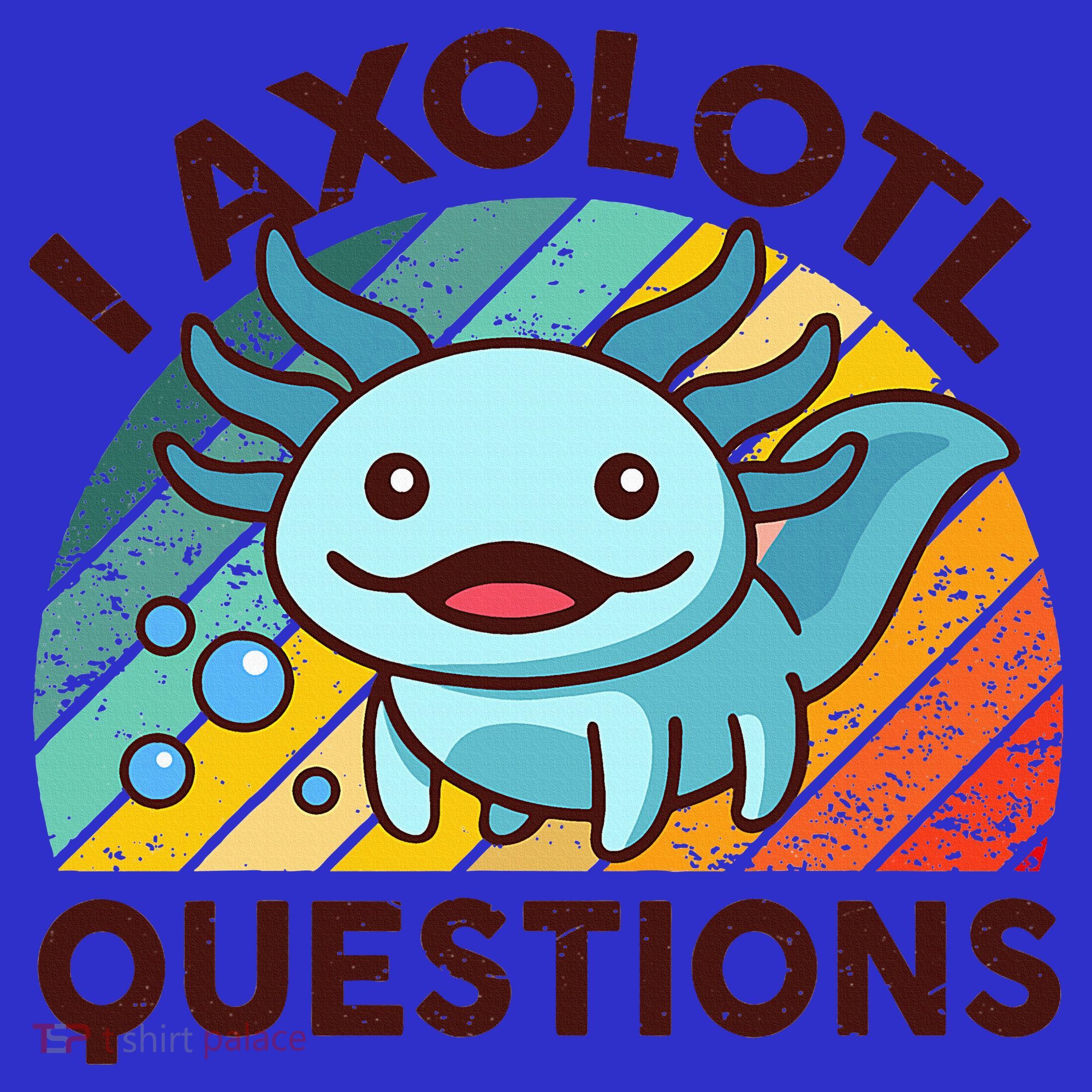 Funny I Axolotl Questions Retro Women's Tank Top