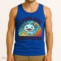 Funny I Axolotl Questions Retro Tank Top thumb 3
