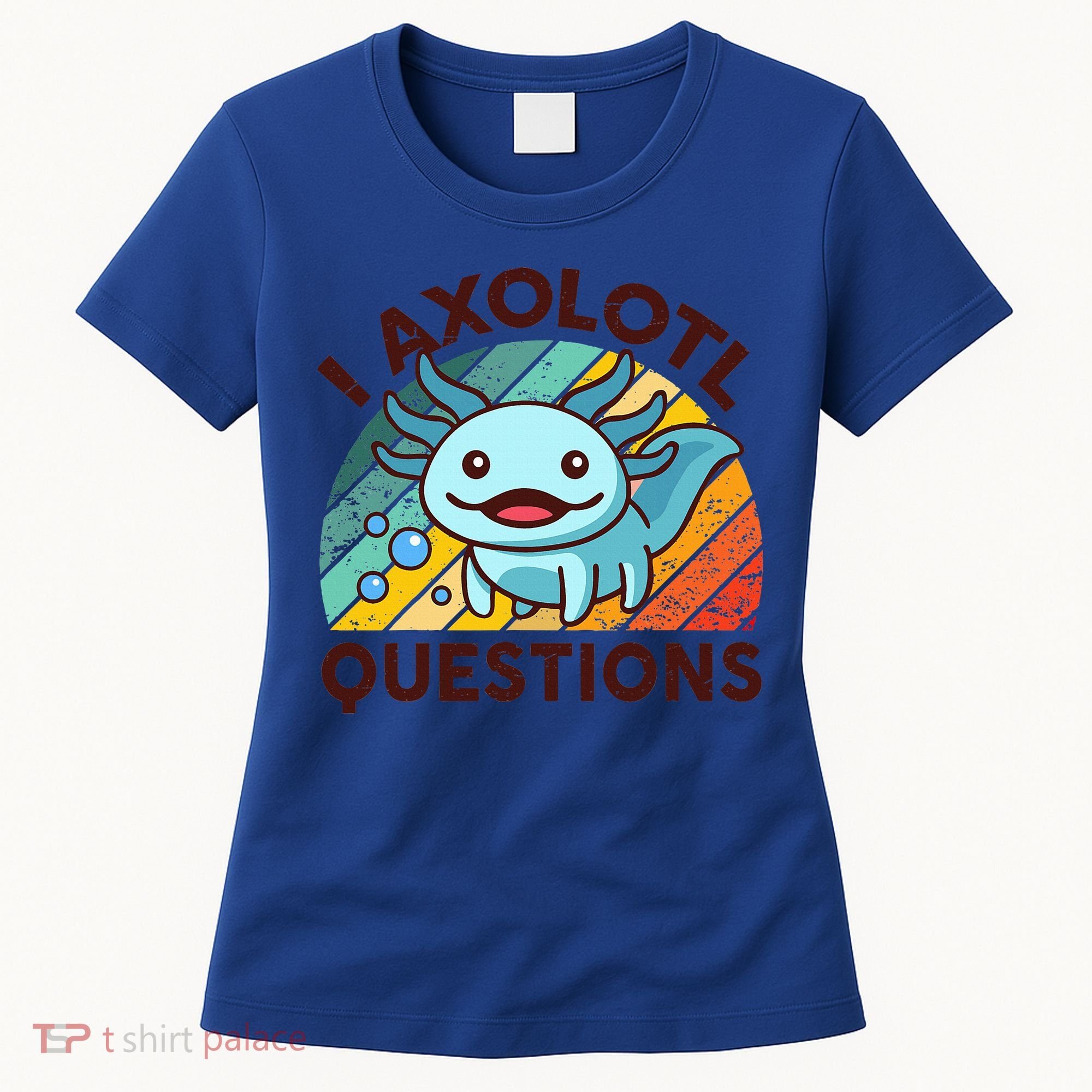Funny I Axolotl Questions Retro Women's T-Shirt