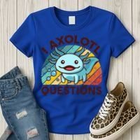 Funny I Axolotl Questions Retro Women's T-Shirt thumb 3