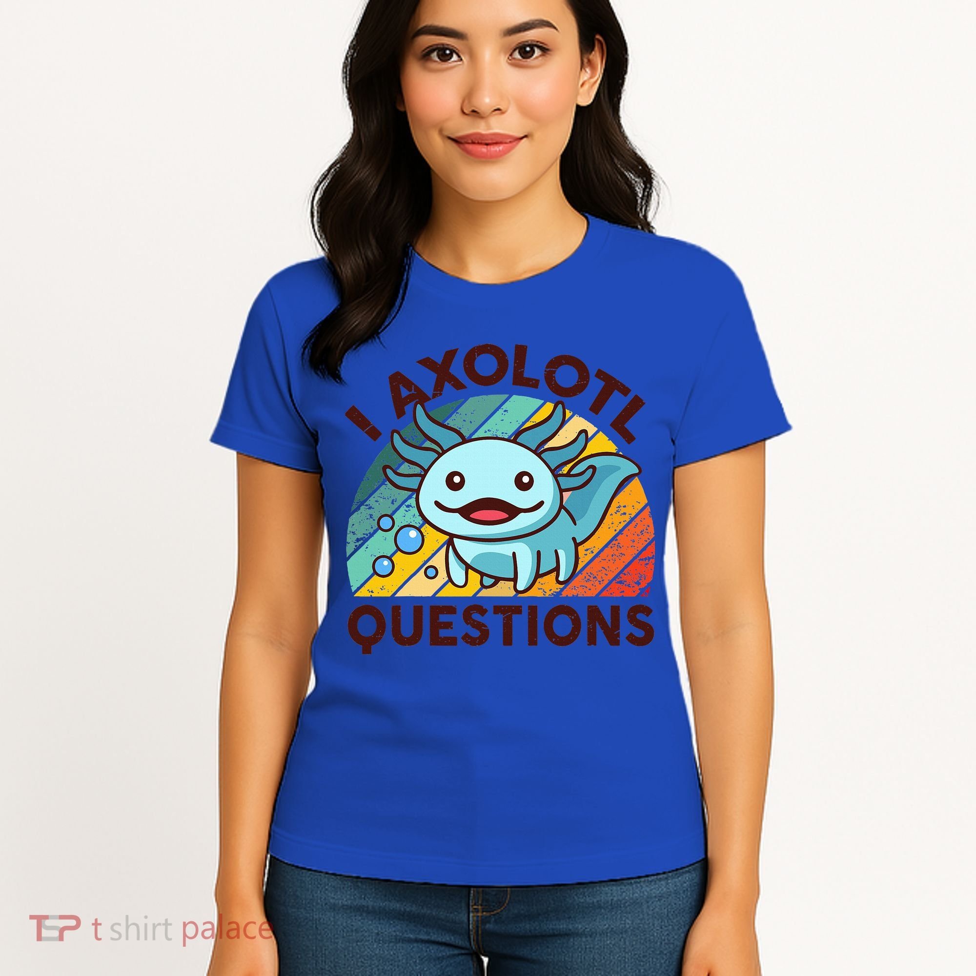 Funny I Axolotl Questions Retro Women's T-Shirt