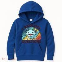 Funny I Axolotl Questions Retro Kids Hoodie thumb 0