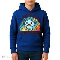 Funny I Axolotl Questions Retro Kids Hoodie thumb 4