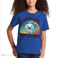 Funny I Axolotl Questions Retro Kids T-Shirt thumb 2