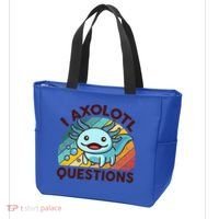 Funny I Axolotl Questions Retro Tote Bag thumb 3