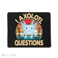 Funny I Axolotl Questions Cute Kawaii Blue Axolotl Retro Mousepad thumb 0