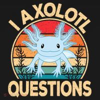 Funny I Axolotl Questions Cute Kawaii Blue Axolotl Retro Women's Tank Top thumb 5