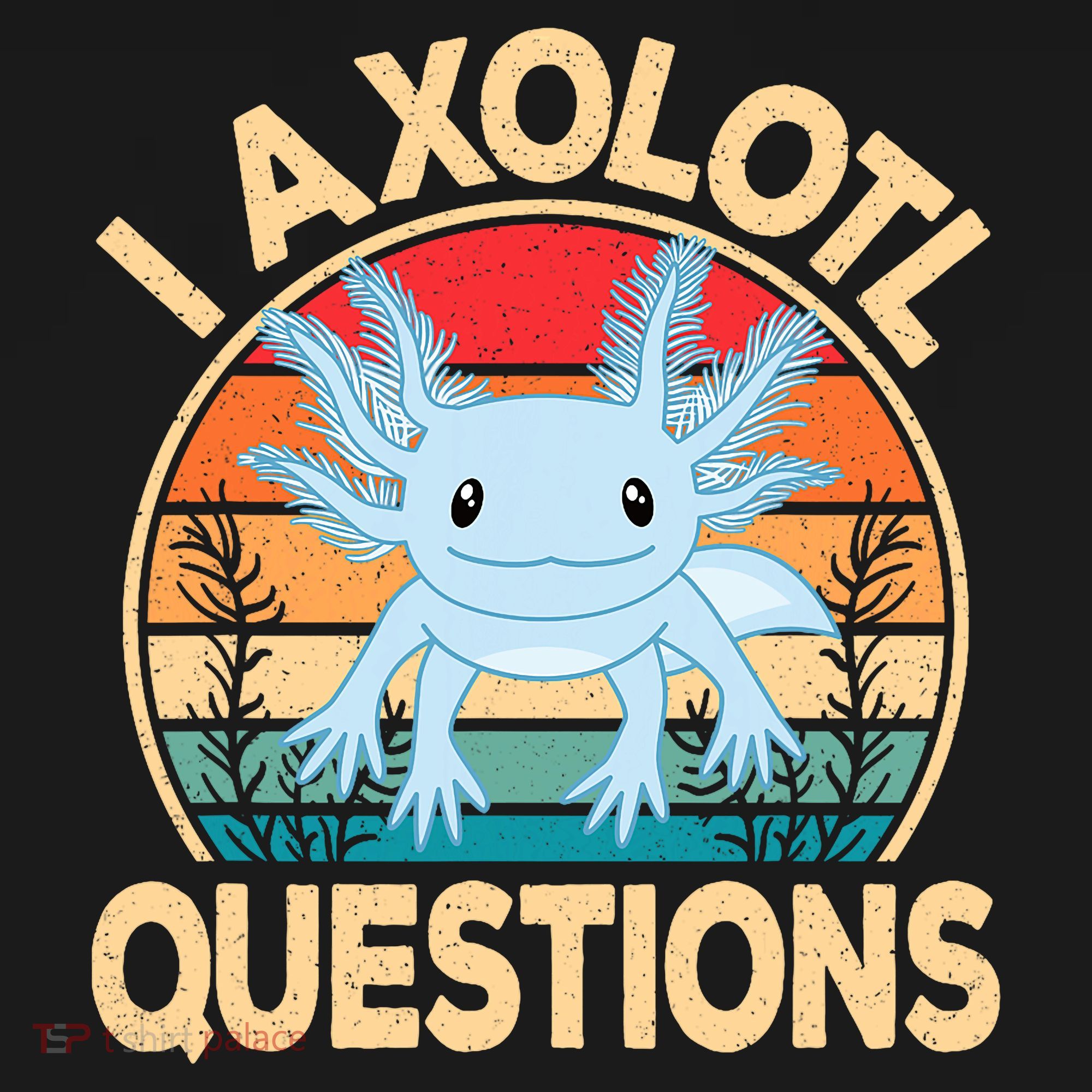 Funny I Axolotl Questions Cute Kawaii Blue Axolotl Retro Women's Tank Top