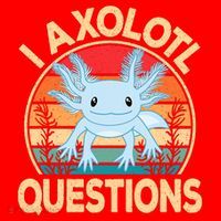Funny I Axolotl Questions Cute Kawaii Blue Axolotl Retro Santa Hat thumb 1
