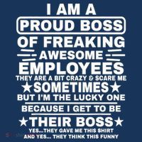 Funny I Am A Proud Boss Of Freaking Awesome Employees Boss Visor thumb 3