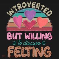 Funny Introverted But Willing To Discuss Felting Women's Hoodie thumb 2