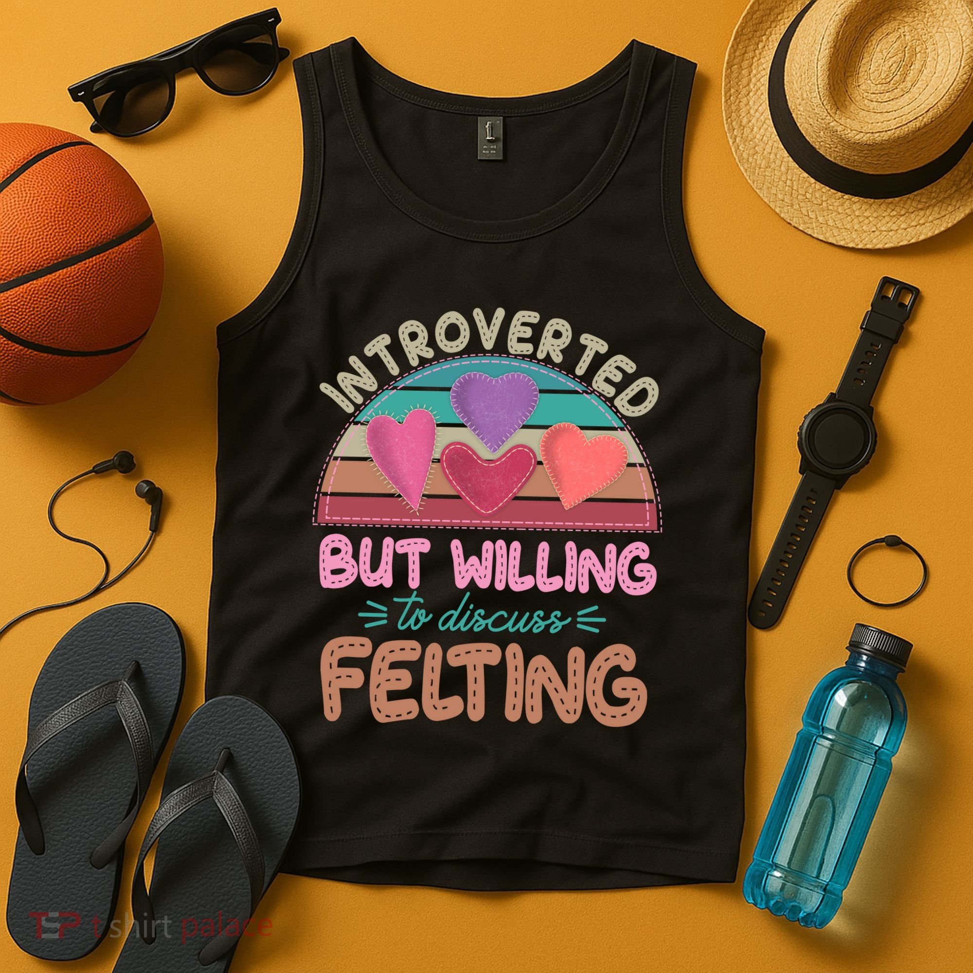 Funny Introverted But Willing To Discuss Felting Tank Top