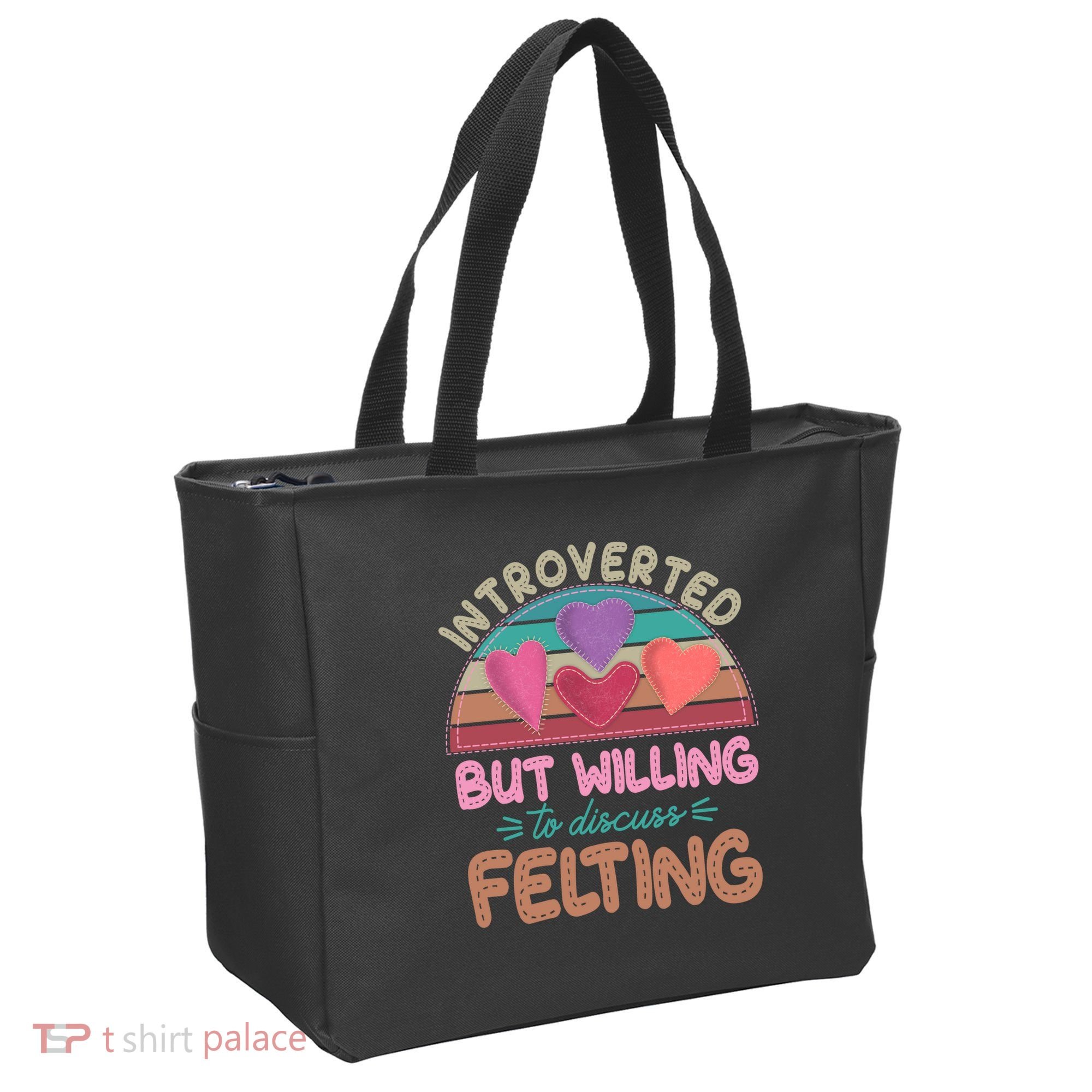 Funny Introverted But Willing To Discuss Felting Tote Bag