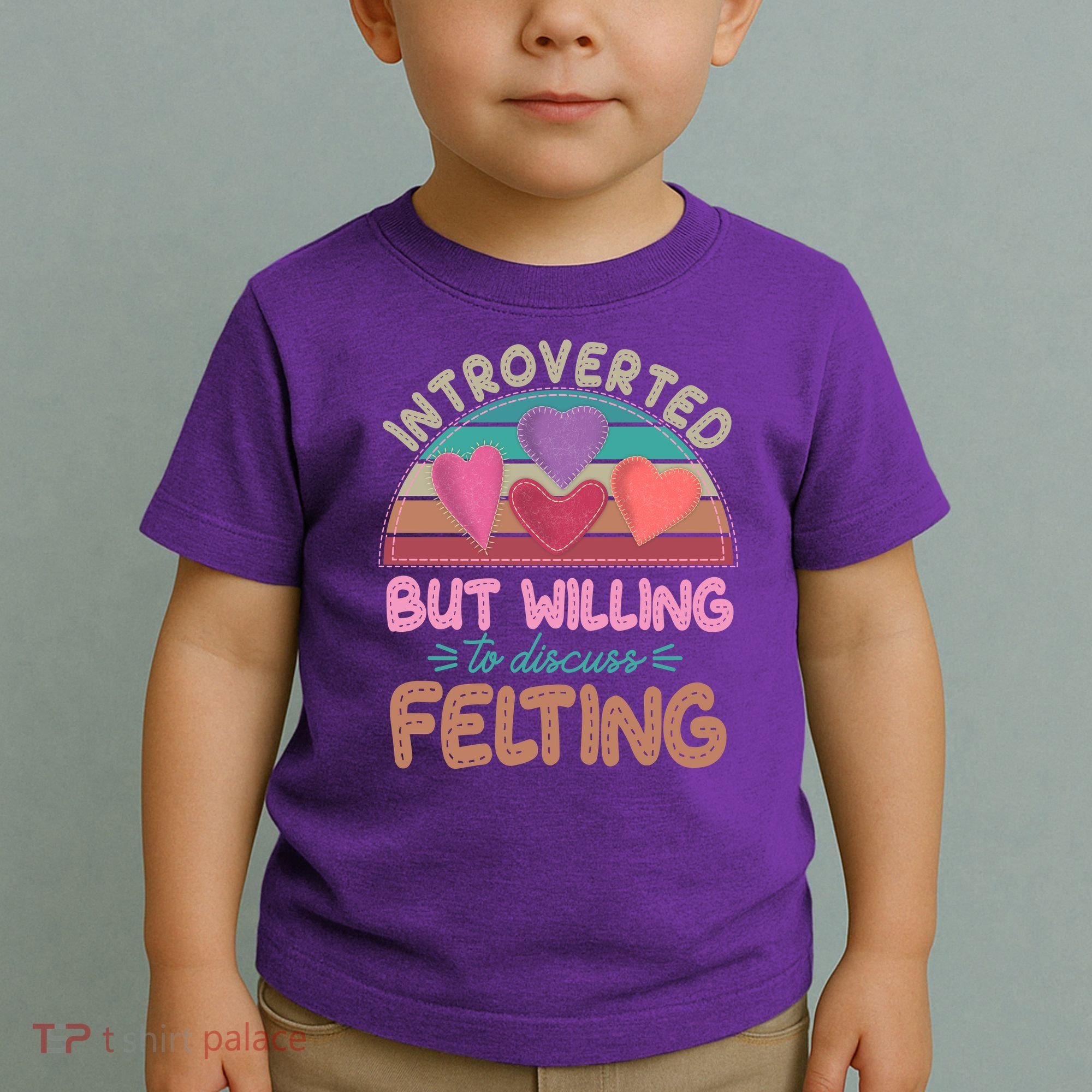 Funny Introverted But Willing To Discuss Felting Toddler T-Shirt