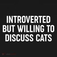 Funny Introverted But Willing To Discuss Cats Tote Bag thumb 4
