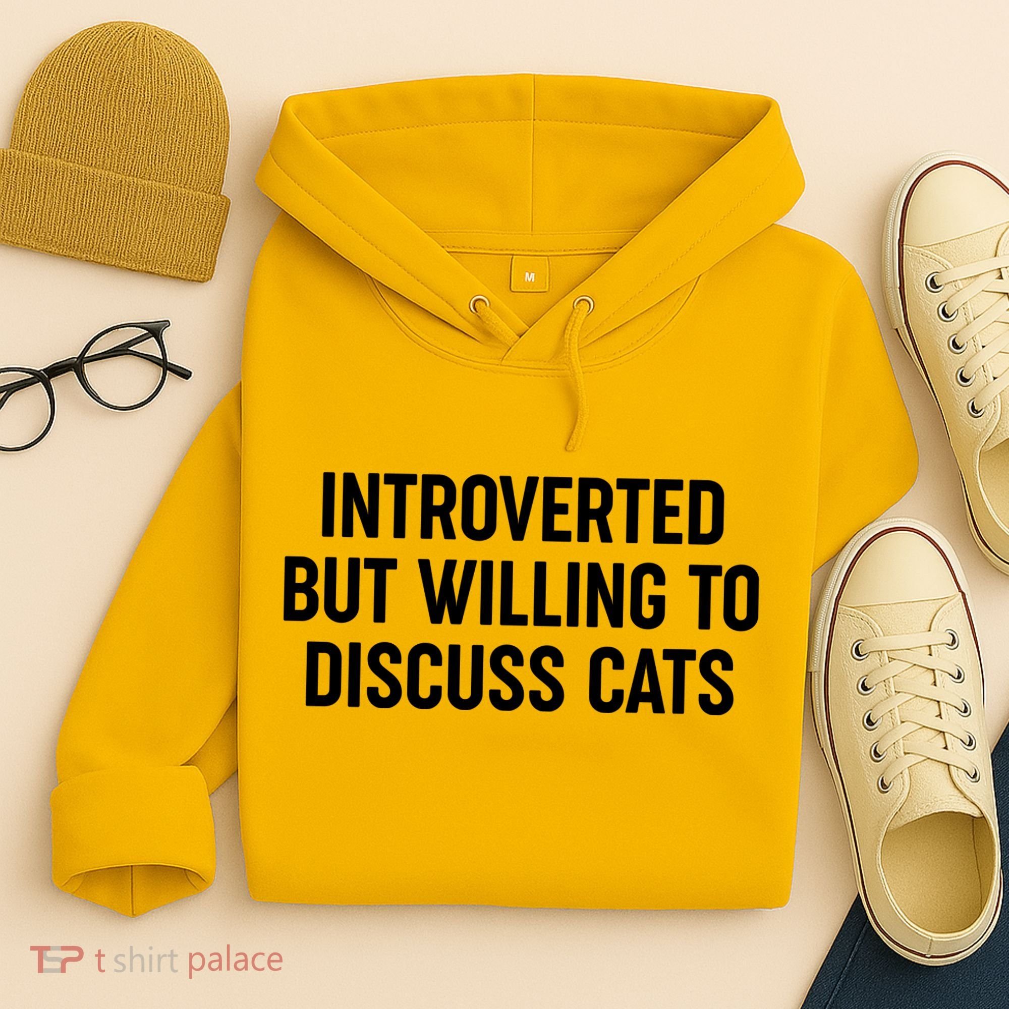 Funny Introverted But Willing To Discuss Cats Hoodie