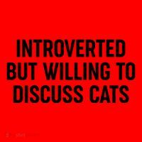 Funny Introverted But Willing To Discuss Cats Santa Hat thumb 1