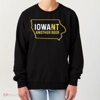 Funny Iowa Beer Distressed Iowa State Map Women's Sweatshirt thumb 0