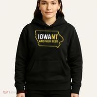 Funny Iowa Beer Distressed Iowa State Map Hoodie thumb 5