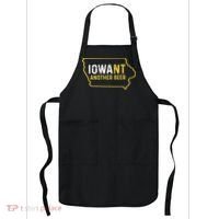 Funny Iowa Beer Distressed Iowa State Map Apron thumb 0