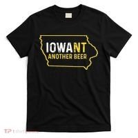 Funny Iowa Beer Distressed Iowa State Map T-Shirt thumb 0