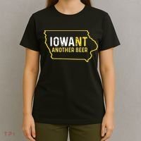 Funny Iowa Beer Distressed Iowa State Map T-Shirt thumb 4