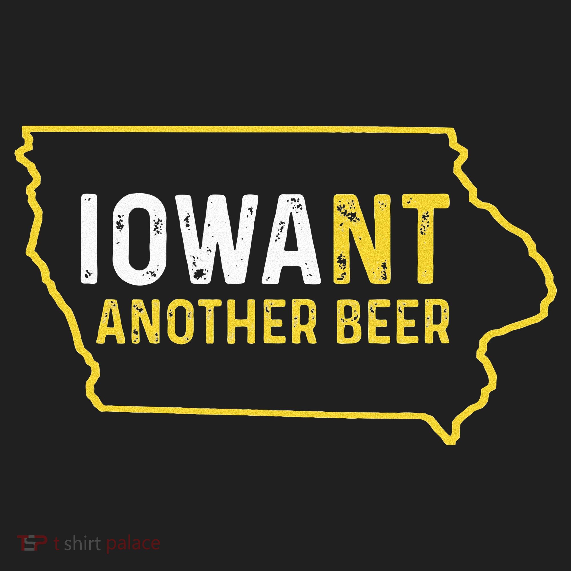 Funny Iowa Beer Distressed Iowa State Map Beanie