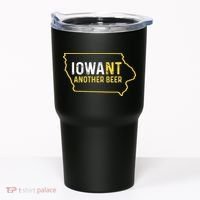 Funny Iowa Beer Distressed Iowa State Map Tumbler thumb 0