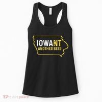 Funny Iowa Beer Distressed Iowa State Map Women's Tank Top thumb 0