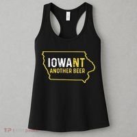 Funny Iowa Beer Distressed Iowa State Map Women's Tank Top thumb 3