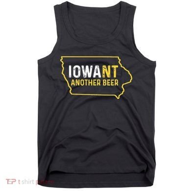 Funny Iowa Beer Distressed Iowa State Map Tank Top