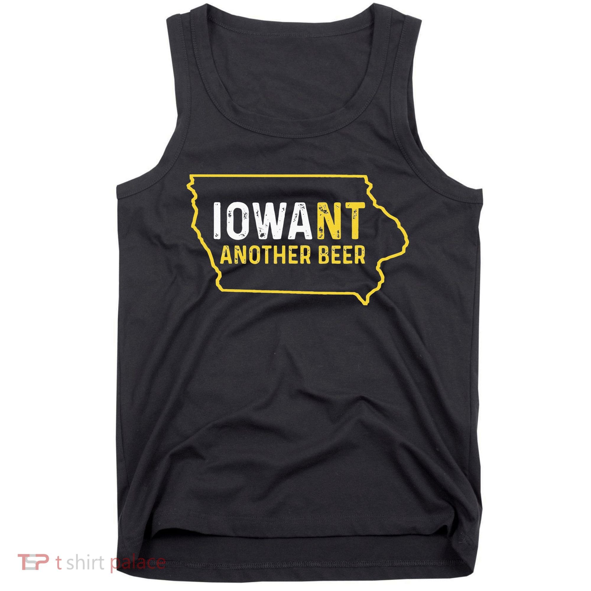 Funny Iowa Beer Distressed Iowa State Map Tank Top