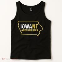 Funny Iowa Beer Distressed Iowa State Map Tank Top thumb 2