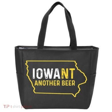 Funny Iowa Beer Distressed Iowa State Map Tote Bag