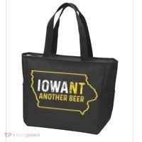 Funny Iowa Beer Distressed Iowa State Map Tote Bag thumb 3