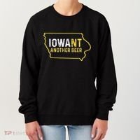 Funny Iowa Beer Distressed Iowa State Map Women's Sweatshirt thumb 0