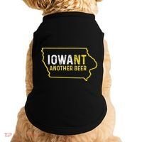 Funny Iowa Beer Distressed Iowa State Map Doggie Tank thumb 0