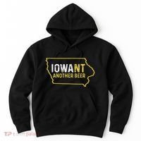 Funny Iowa Beer Distressed Iowa State Map Hoodie thumb 0