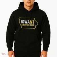 Funny Iowa Beer Distressed Iowa State Map Hoodie thumb 2