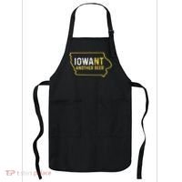 Funny Iowa Beer Distressed Iowa State Map Apron thumb 0
