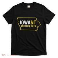 Funny Iowa Beer Distressed Iowa State Map T-Shirt thumb 0