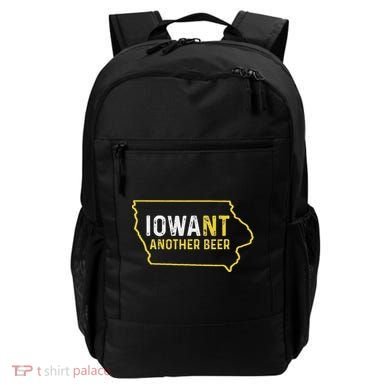 Funny Iowa Beer Distressed Iowa State Map Backpack