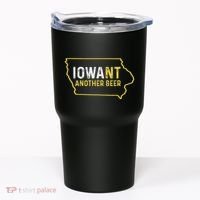 Funny Iowa Beer Distressed Iowa State Map Tumbler thumb 0