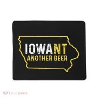 Funny Iowa Beer Distressed Iowa State Map Mousepad thumb 0