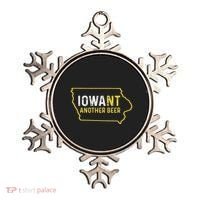 Funny Iowa Beer Distressed Iowa State Map Ornament thumb 0