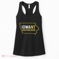 Funny Iowa Beer Distressed Iowa State Map Women's Tank Top thumb 0