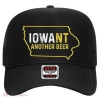 Funny Iowa Beer Distressed Iowa State Map Hat thumb 0