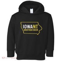 Funny Iowa Beer Distressed Iowa State Map Toddler Hoodie thumb 0