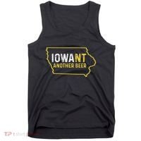 Funny Iowa Beer Distressed Iowa State Map Tank Top thumb 0